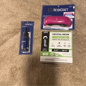 Resin, 9 watt LED lamp, UV cured resin